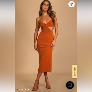 Midi Cutout Sweater Dress